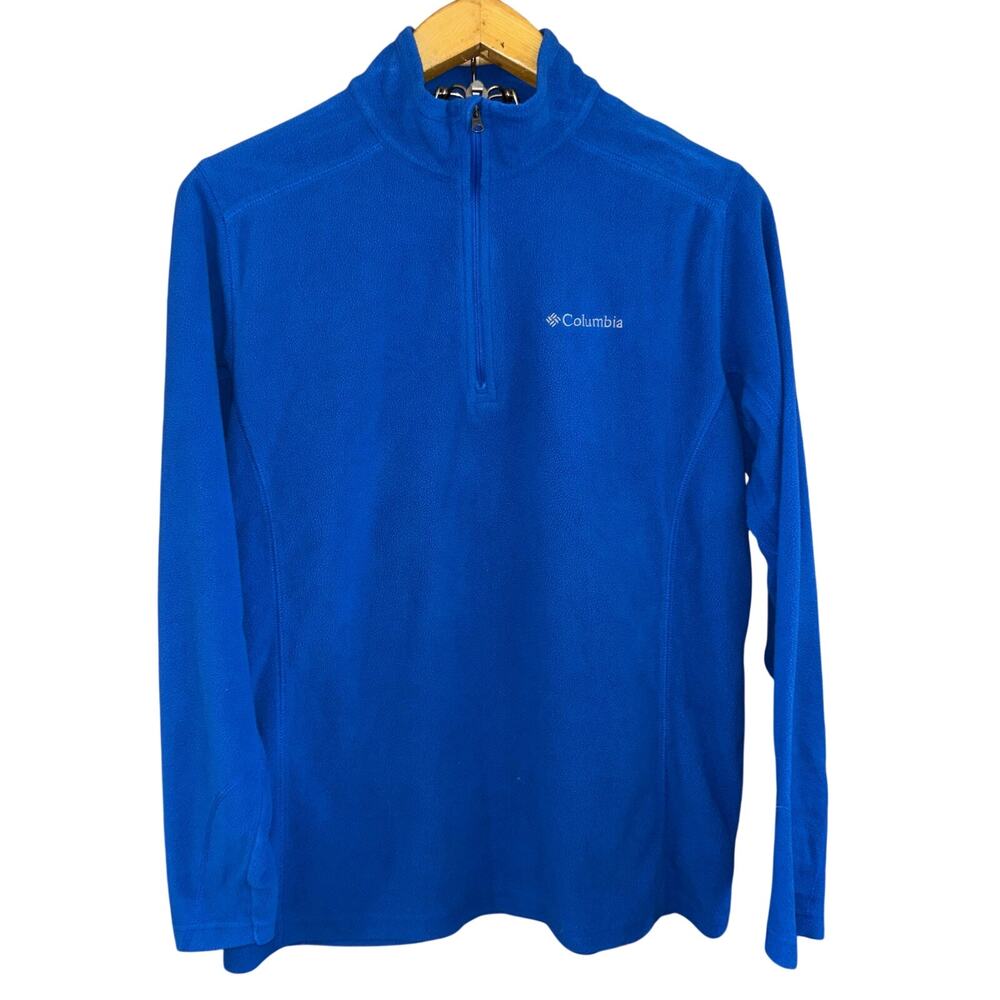 Columbia blue lightweight quarter-zip fleece pullover sweatshirt jacket (small)